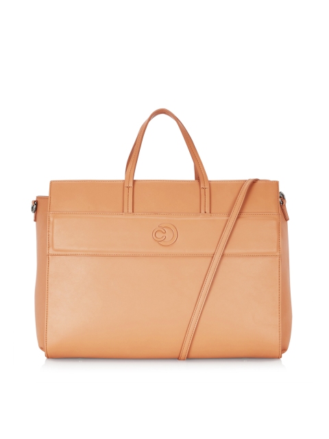 

Caprese Camel Brown Solid ROBBIE Laptop Handheld Bag