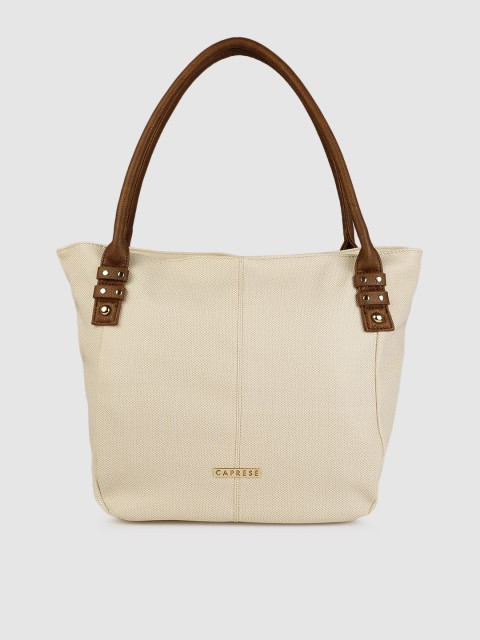 

Caprese Cream-Coloured Textured ANIA Shoulder Bag