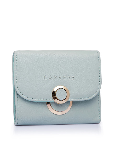 

Caprese Women Blue Solid Three Fold Wallet