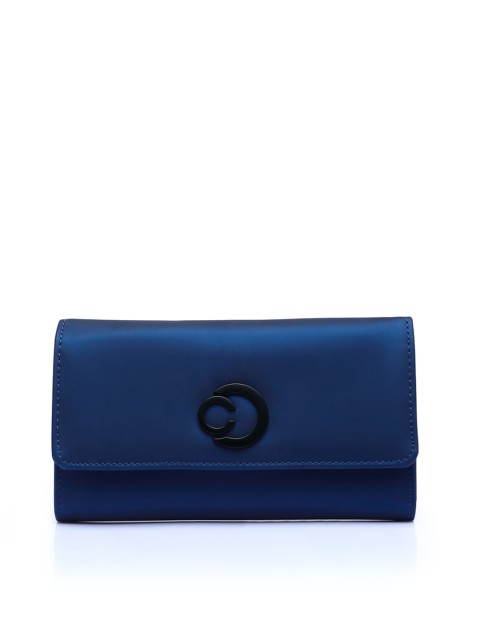 

Caprese Women Blue Solid DENISE Three Fold Wallet