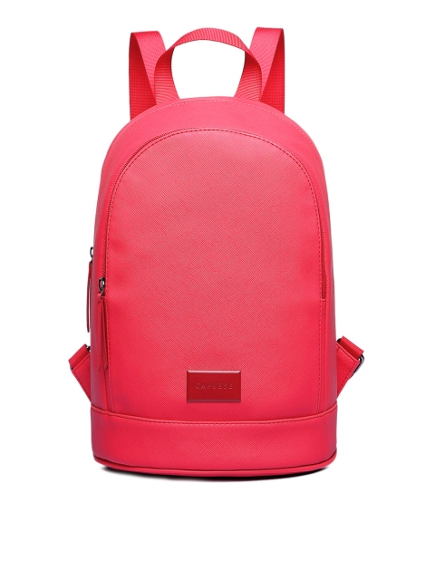 

Caprese Women Pink Solid BARBARA Backpack