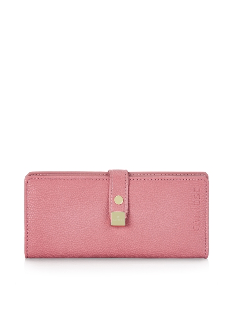 

Caprese Women Pink Textured STACY Two Fold Wallet