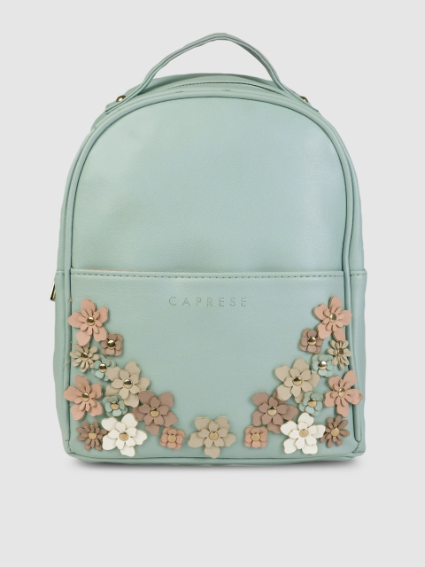 

Caprese Women Mint Green Embellished Backpack