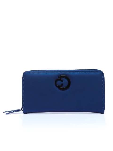 

Caprese Women Blue Solid Zip Around Wallet