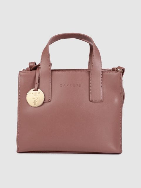 

Caprese Pink Solid Handheld Bag