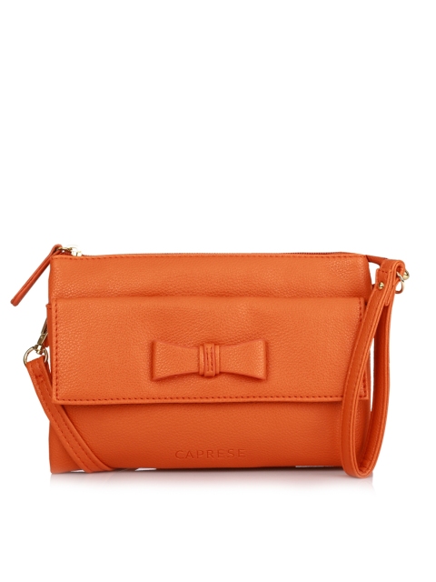 

Caprese Orange Solid LINA Clutch
