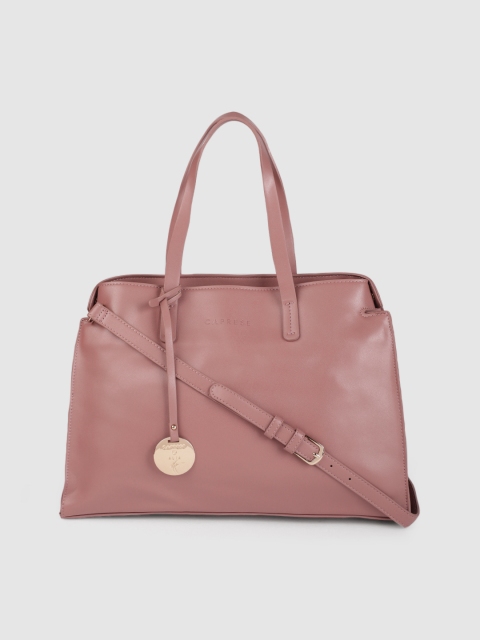 

Caprese Pink Solid Handheld Bag