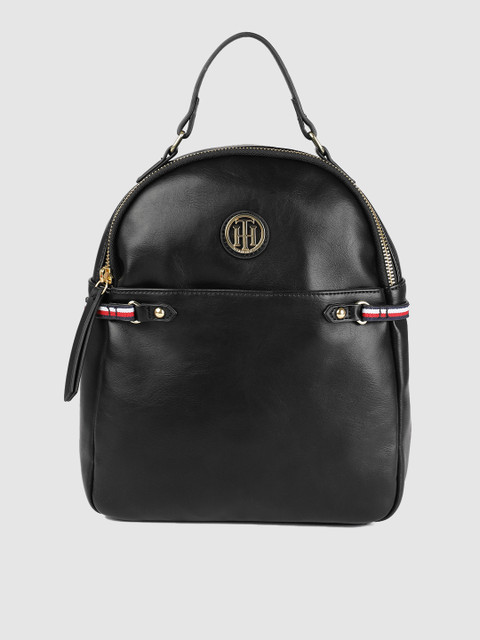 

Tommy Hilfiger Women Black Solid Backpack