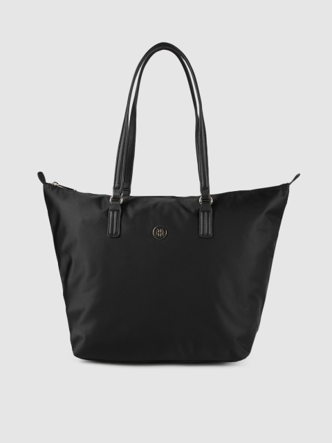 

Tommy Hilfiger Black Solid Poppy Tote Shoulder Bag