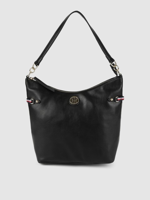 

Tommy Hilfiger Black Solid SADIE 1.5 Hobo Bag