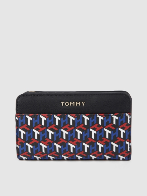 

Tommy Hilfiger Women Black & Red Printed Zip Around Wallet