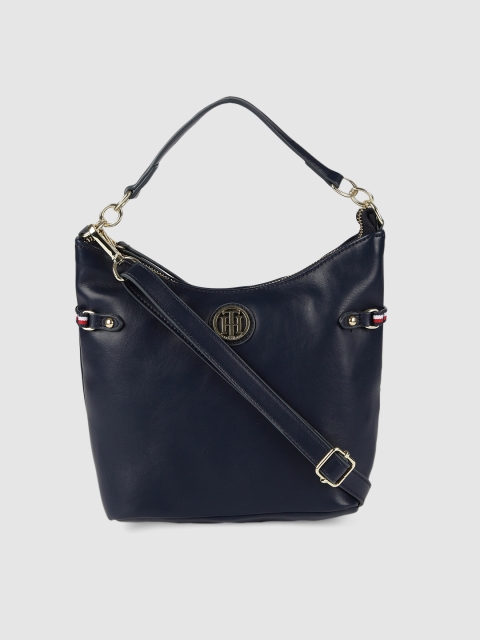 

Tommy Hilfiger Navy Blue Solid Hobo Bag