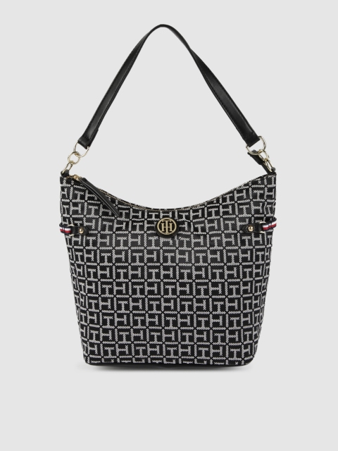 

Tommy Hilfiger Black & White SADIE 1.5 Printed Hobo Bag