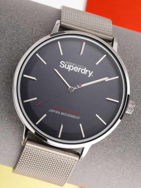 

Superdry Men Blue & Silver-Toned Analogue Watch SYG284SM