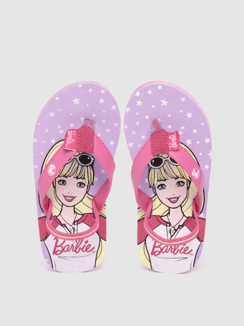 

Barbie Girls Pink & Purple Printed Thong Flip-Flops