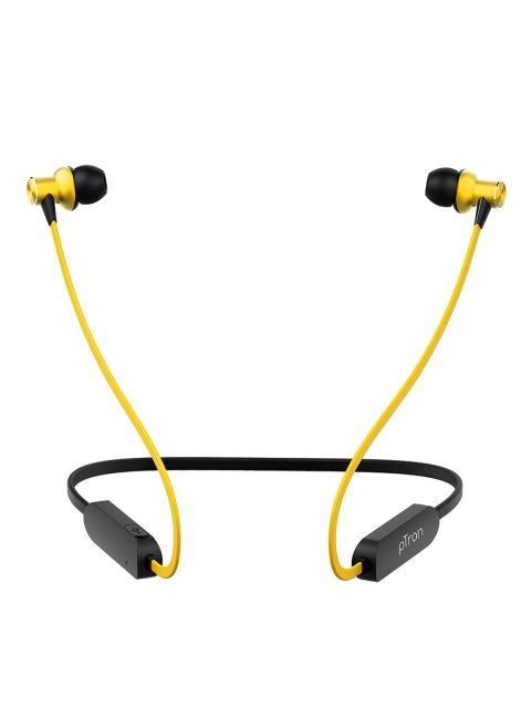 

pTron Unisex Black & Yellow Avento Classic Bluetooth 5.0 Wireless Headphones
