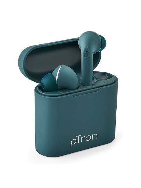 

pTron Unisex Green Bassbuds Lite True Wireless Bluetooth 5.0 Headphones Mic