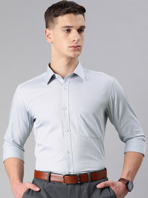 

Raymond Men Grey Pure Cotton Slim Fit Micro Self Design Formal Shirt