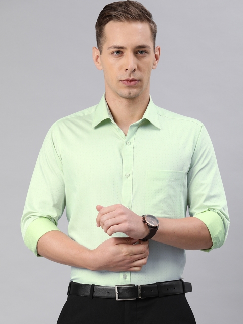 

Raymond Men Green Slim Fit Self Design Formal Shirt