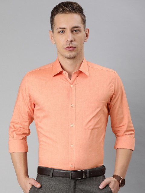 

Raymond Men Orange Slim Fit Solid Formal Shirt