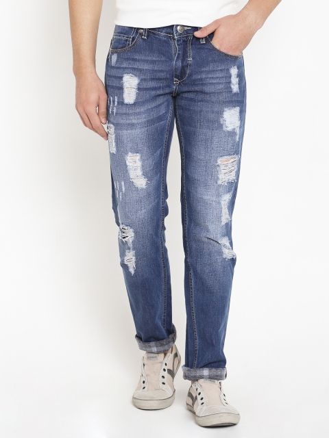 

American Swan Navy Washed Smart Fit Jeans, Navy blue