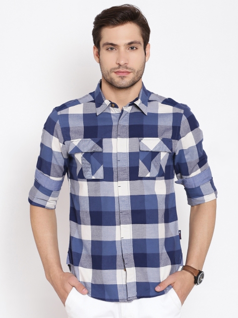 

American Swan Blue Checked Smart Casual Shirt