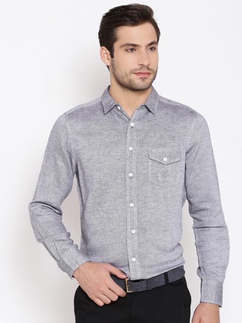 

American Swan Grey Patterned Smart Fit Casual Shirt
