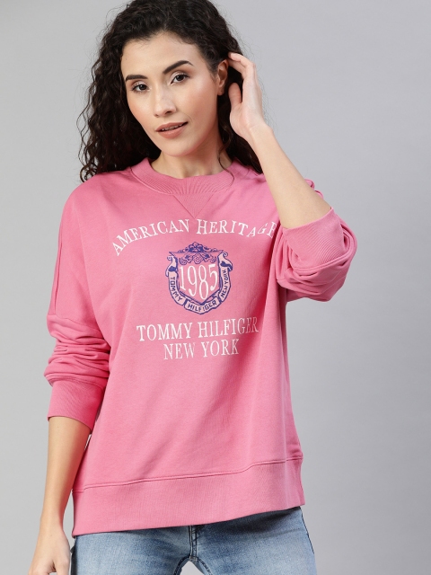

Tommy Hilfiger Women Pink Printed Sweatshirt
