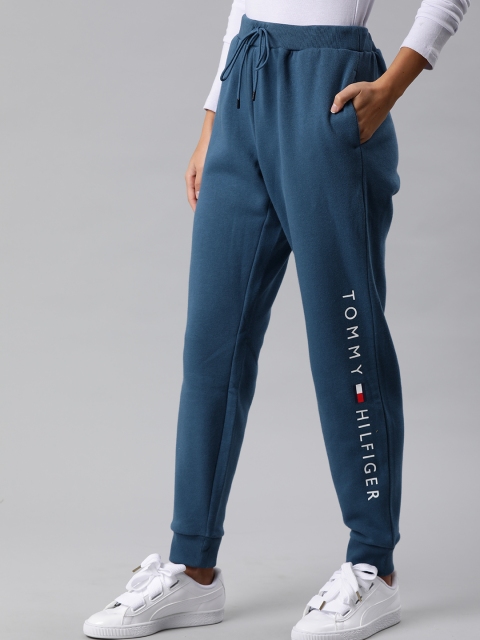 

Tommy Hilfiger Women Blue Straight Fit Printed Joggers