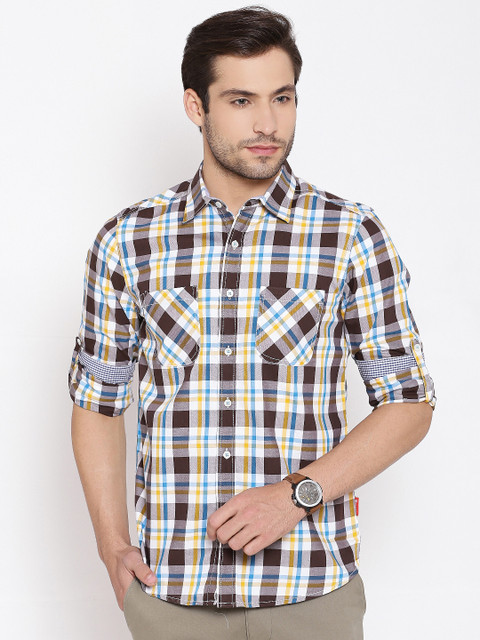 

American Swan Multicoloured Checked Smart Casual Shirt, Multi