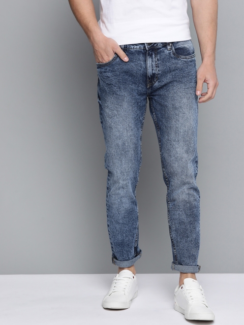 

Mast & Harbour Men Blue Skinny Fit Acid Wash Mid-Rise Clean Look Stretchable Jeans