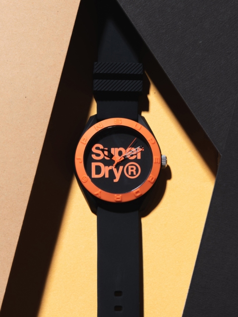 

Superdry Men Black & Orange Analogue Osaka Watch SYG303BO