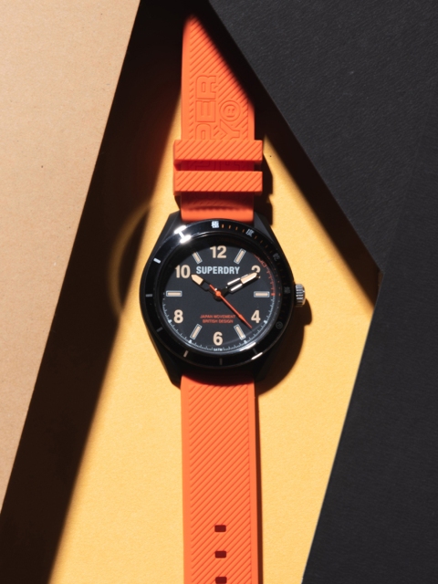 

Superdry Men Orange & Black Analogue Watch SYG304O