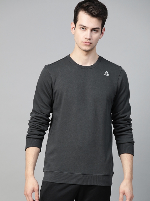 

Reebok Men Charcoal Grey Solid Training Foundation Sweatshirt