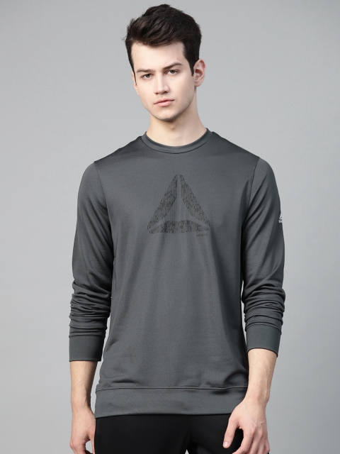 

Reebok Men Charcoal Grey Printed Training Graphic Sweatshirt