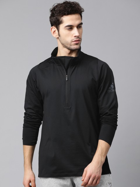 

ADIDAS Men Black Solid Freelift Climawarm Camo Training Sweatshirt
