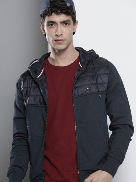 

Tommy Hilfiger Men Navy Blue Solid Sporty Jacket