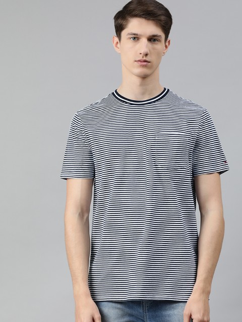 

Tommy Hilfiger Men Multicoloured Striped Round Neck T-shirt, Multi