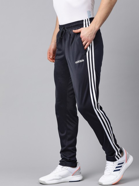 

ADIDAS Men Navy Solid Essentials 3-Stripes Tricot Track Pants, Navy blue