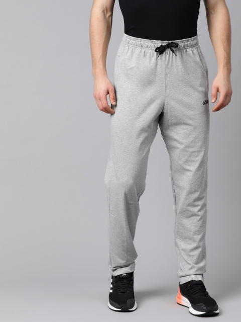 

ADIDAS Men Grey Melange Essentials Plain Tapered Training Track Pants
