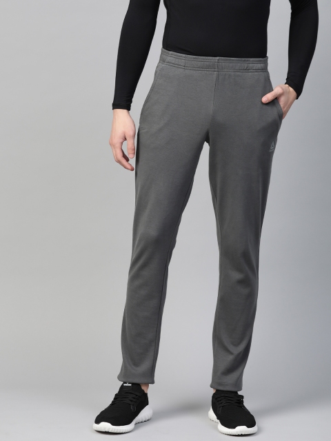 

Reebok Men Charcoal Grey Foundation Knitted DGSOGR Solid Training Track Pants