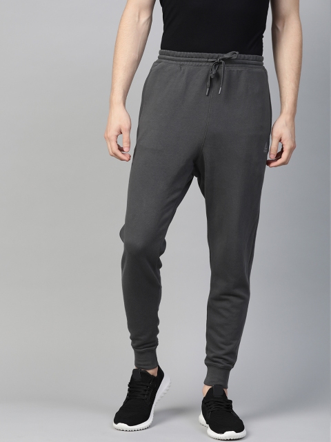 

Reebok Men Charcoal Grey Solid Workout Joggers