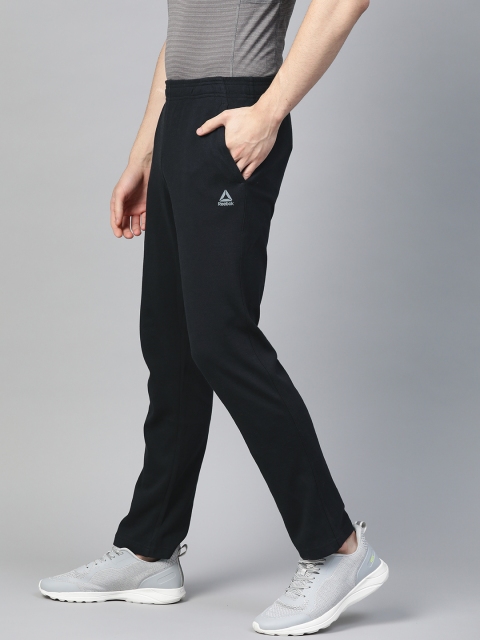

Reebok Men Black Solid Foundation Knit Training Track Pants