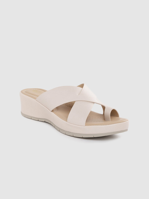 

Carlton London Women Nude-Coloured Solid One-Toe Comfort Heels