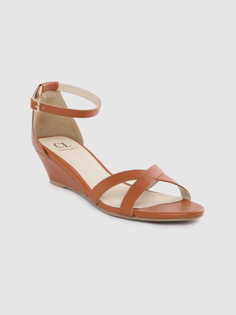 

Carlton London Women Tan Brown Solid Wedges