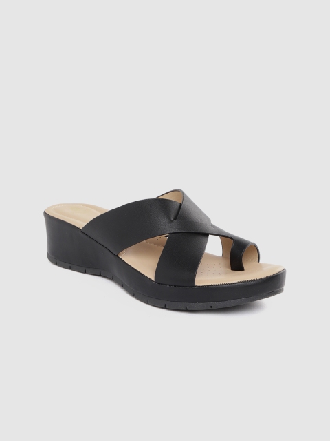 

Carlton London Women Black Solid One Toe Comfort Heels