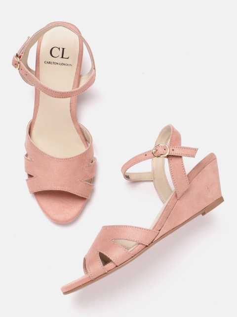 

Carlton London Women Dusty Pink Solid Wedges