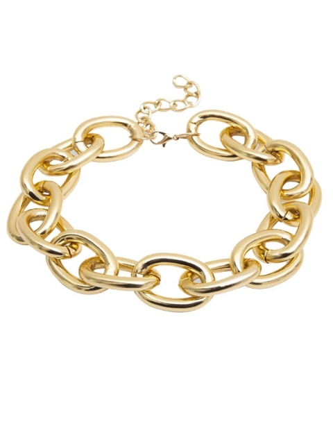 

ToniQ Gold-Plated Chain Linked Choker Necklace