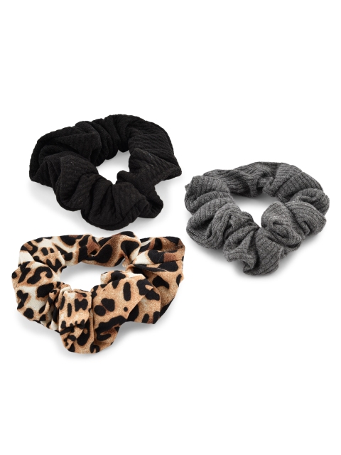 

ToniQ Women Set Of 3 Scrunchies, Beige