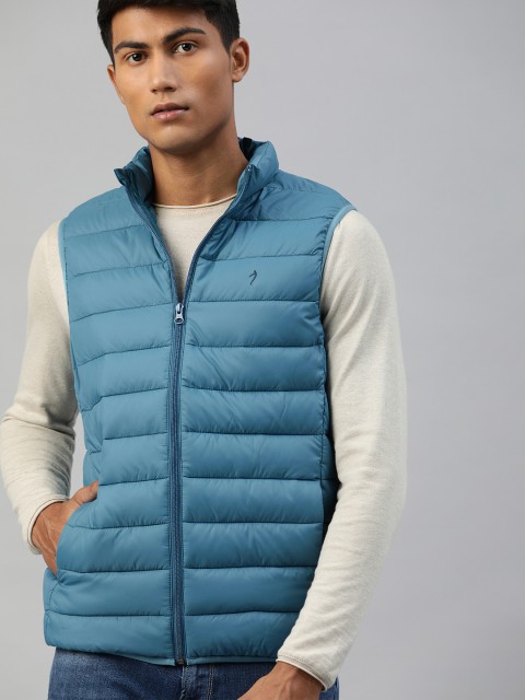 

Indian Terrain Men Blue Solid Insulator Puffer Jacket